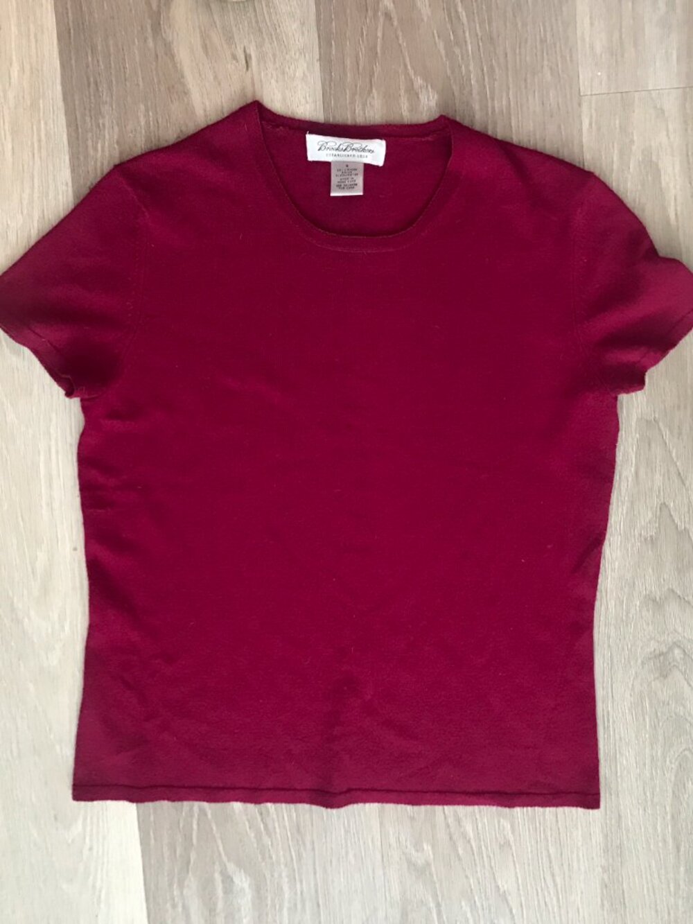 ❤️ Brooks Brothers Burgundy Red Short Sleeve Top | Knit Top | Size Small